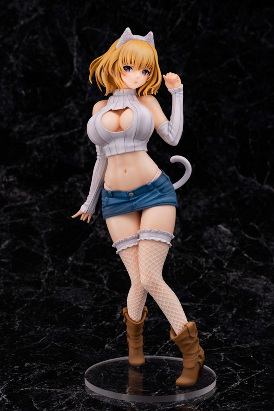BLACK WHITE Cat Girl Shiro Neko-chan figure