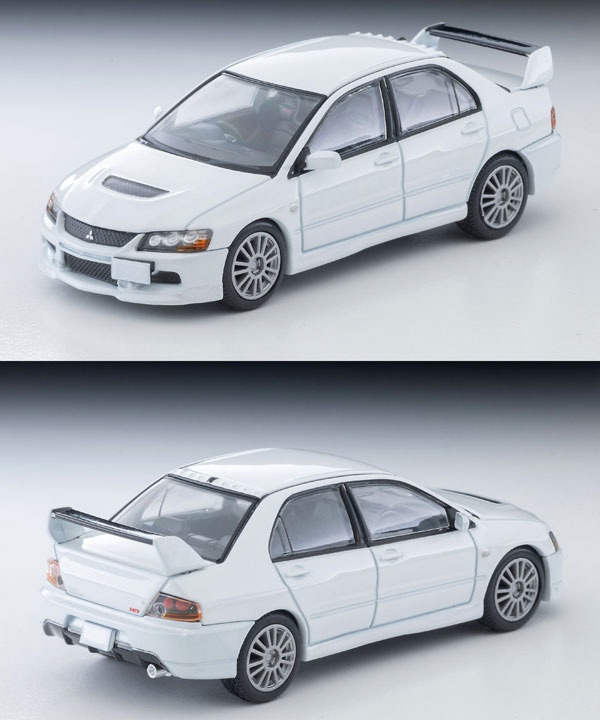 Tomica Mitsubishi Lancer Evolution IX white vintage neo
