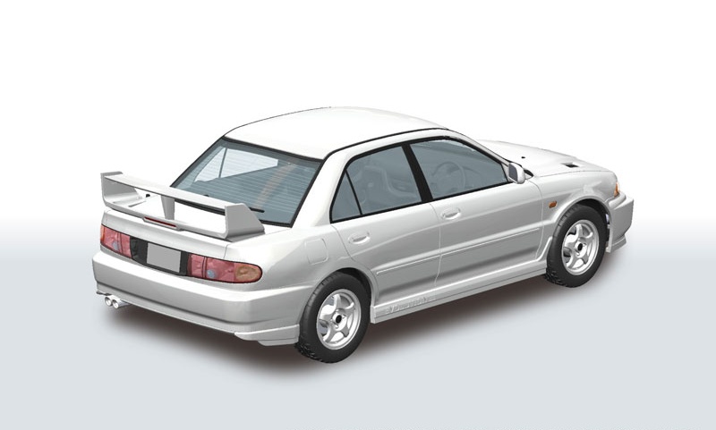 1/24 Lancer GSR Evolution III 1995 Scotia White plastic model